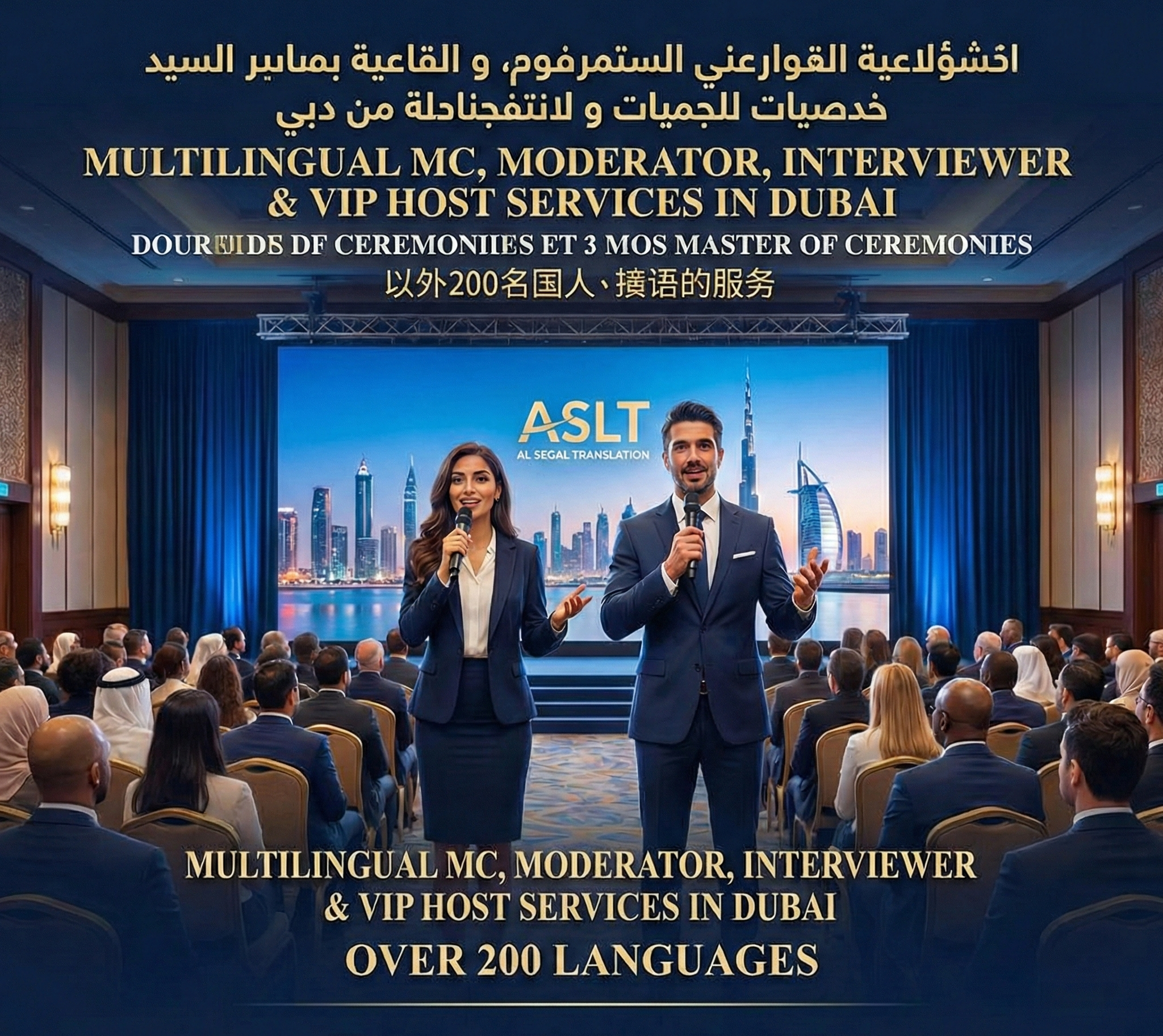 Multilingual MC Services in Dubai | Moderator & VIP Host – Al Syed Legal Translation