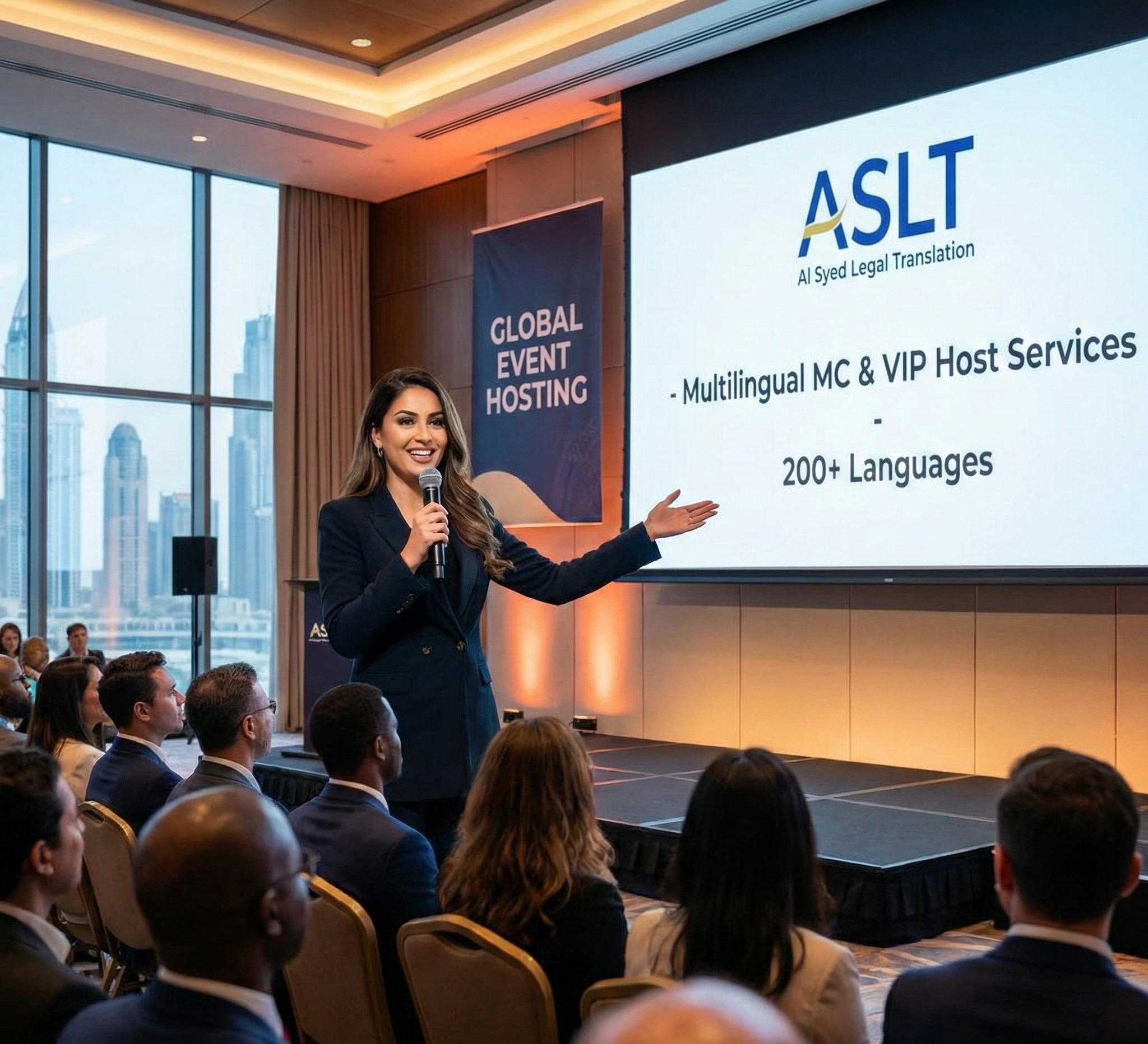 Multilingual MC Services in Dubai | Moderator & VIP Host – Al Syed Legal Translation