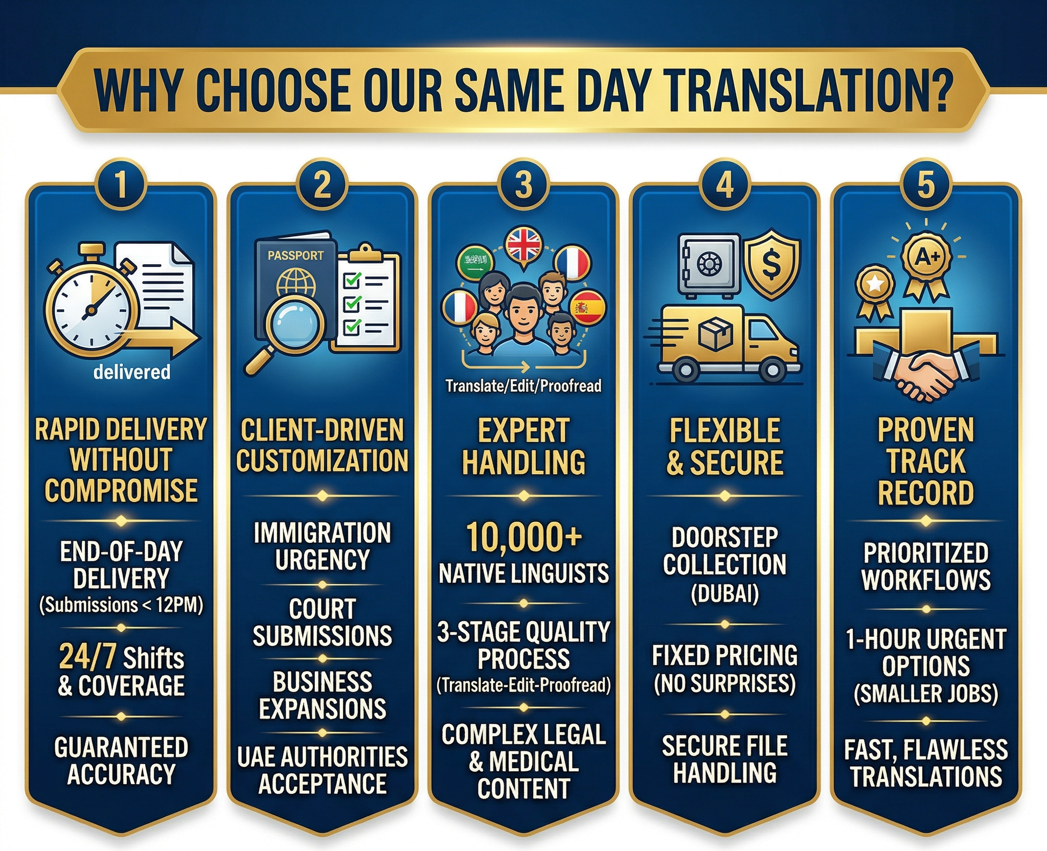 Same Day Translation Services in Dubai