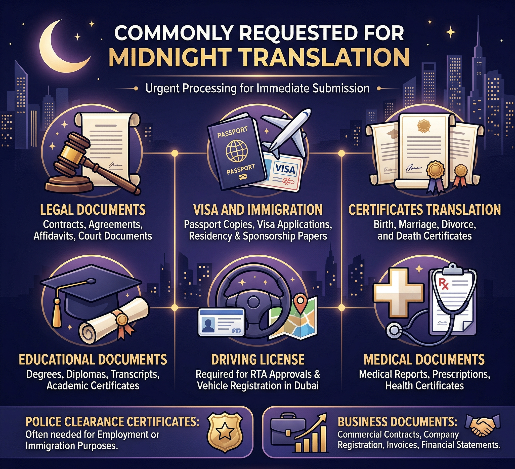 Midnight Translation Services in Dubai